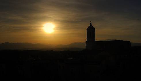 Atardecer desde la muralla de Girona