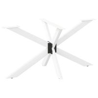 pata de mesa de comedor forma arana blanca 150x78x72-73 cm acero vidaxl