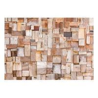 papel pintado 3d - mosaico de alerce 350x245 cm