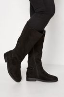 botas negras antelina con cadena en diferentes anchos
