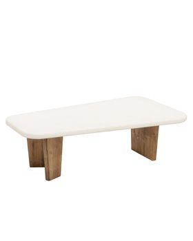 Mesa de centro de microcemento con tres patas envejecido 100x30cm
