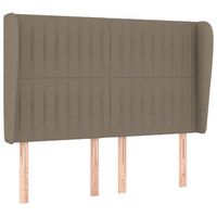cabecero con orejas de tela gris taupe 147x23x118128 cm vidaxl