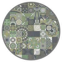 panorama alfombra vinilica hidraulica redonda verde 150x150 cm
