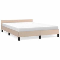 estructura de cama con cabecero sin colchon capuchino 140x190cm vidaxl