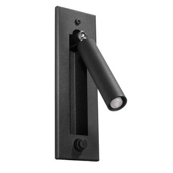 Aplique de pared inlu negro
