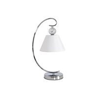 lampara sobremesa concordia 1xe27 cromo pantalla blanca 47x20x26 de fabrilamp