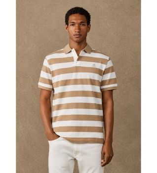 Hackett London para hombre. HM5600186 Polo H Str beige (XL), Casual, Algodón, Manga corta