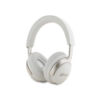 Auriculares Guess Metal Script inalámbricos Bluetooth 5.3 con Cancelación de Ruido Beige