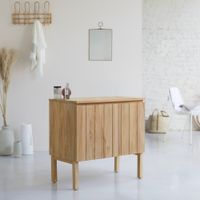 mueble de almacenaje de teca maciza 80 cm