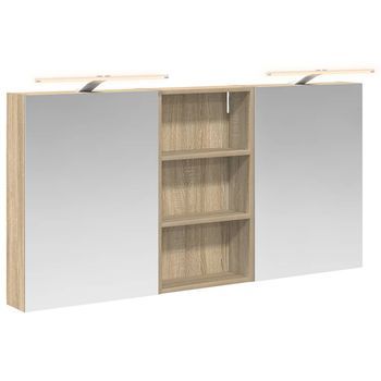 Juego De Muebles De Baño Con Estante 3 Pcs 140 X 14,5 X 70 Cm Vidaxl