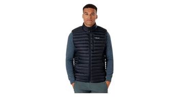 Chaqueta de plumon sin mangas rab microlight negro hombre