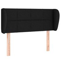 cabecero accesorio para dormir mueble de dormitorio con borde lateral 103 x 23 x 7888 cm tela negra tdl0204595