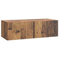 mueble para tv de pared 98 x 41 x 30 cm madera envejecida vidaxl