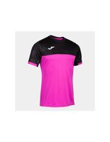 camiseta manga corta joma montreal hombre rosa fluor negro