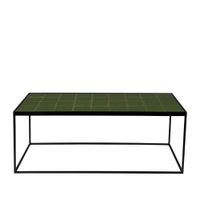 mesa de centro de ceramica verde