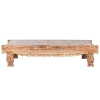 mesa centro teca reciclada 200x70x45 decape blanco