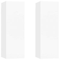 muebles para tv 2 uds madera contrachapada blanco 305x30x90 cm vidaxl