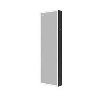 armario con espejo led negro osmo - 50 x 160 cm