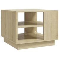 mesa de centrormesa auxiliarrmesa de cafe madera de ingenieria roble sonoma 55x55x43 cm