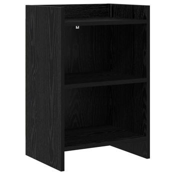 Mesita De Noche 40x30x60 Cm Madera - Negro