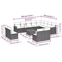 conjunto de sofa para jardin al aire libre con cojines juego de 13 piezas