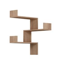 estanteria de esquina de pared de madera l60cm - madera clara