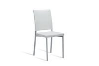 silla asiento blanco estructura gris
