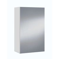 pack armario de bano con espejo  3 estantes color blanco brillo aseo almacenaje  60x65x21 cm
