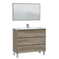 mueble de bano devin 3 cajones con espejo sin lavabo color nordik