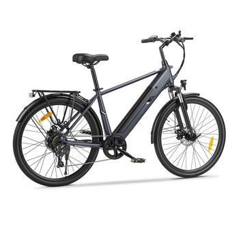Bicicleta Eléctrica Touroll J2 Motor 250w 45nm, Batería 561,6wh Autonomía 100km, 7 Velocidades Shimano Color Gris