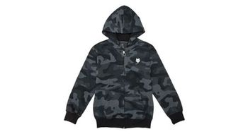 Fox head zip kids hoody negro camo
