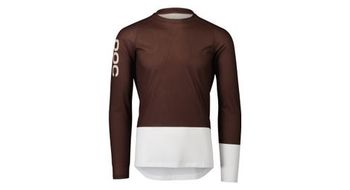 Maillot de manga larga poc mtb pure marron   blanco