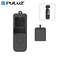 puluz-funda protectora de silicona suave 2 en 1 para camara dji osmo pocket 2 cardan de mano