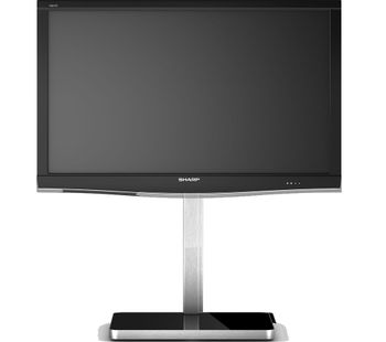 SONOROUS PL2700-BLK Cantilever 600 mm TV Stand - Black & Silver, Black