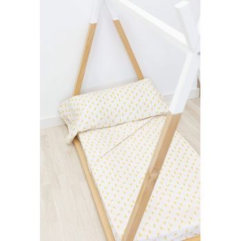Juego Sábanas Infantil Estampado Dino Amarillo -  Cama135