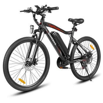 Bicicleta Eléctrica Urbana Samebike Sy26-ii, 250 W 13 Ah, Shimano De 21 Velocidades, Negra