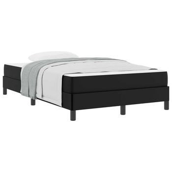 Estructura De Cama Con Colchón Negro 120 X 200 Cm Tela Vidaxl