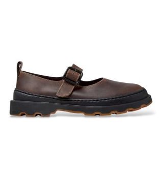 Camper para mujer. K201841-006 Mocasines de piel Brutus+ beige (39), Plano, Ninguno, Casual