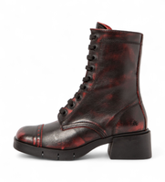 art para mujer 1128712f4003008 botines de piel 1287 varsovia granate 41 3 a 5cm cremallera casual