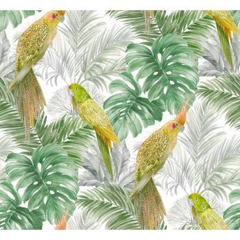 Papel Pintado, Estampación Digital Sobre Tejido-no Tejido, Pvc Free, Con Tintas Ecológicas Hp Latex. Colección Tropical. 68 Cm X10 Mt. Cubre 6,80 M2.