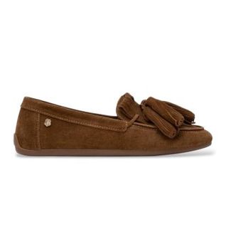 Carmela para mujer. 16414604-CAMEL Mocasines de Piel 164146 marrón claro (37), Plano, Serraje, Ninguno, Casual