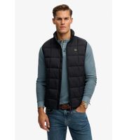 superdry para hombre m5012342a chaleco quilt fuji negro xl casual sostenible nylon reciclado