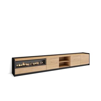 Mueble Tv Frigiliana-02 Con Chimenea Eléctrica Led
