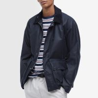 barbour utility spey waxed cotton jacket - xxl