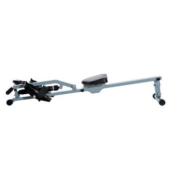 Máquina De Remo Ajustable Homcom Pvc Acero, 130x47,5x67 Cm, Gris