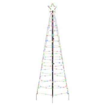 Árbol De Navidad Led Con Estacas De Tierra Multicolor 250 Cm Vidaxl