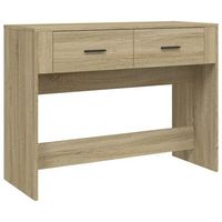 mesa consola  mesa de entrada  mesa auxiliar madera contrachapada roble sonoma 100x39x75 cm