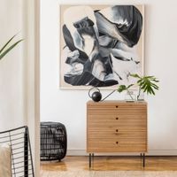 comoda con aspecto de madera roble