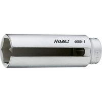 hazet 4680-1 llave para la sonda lambda r cuadrado hueco 12 pulgadas 125 mm r perfil de hexagono exterior r 22 mm