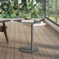 mesa auxiliar nastatten trapezoidal interiorexterior metal 50 x 50 x 38 cm - gris mate encasa